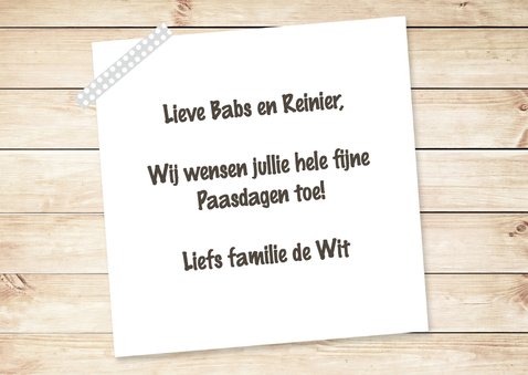 Schattige Paaskaart - DH 3