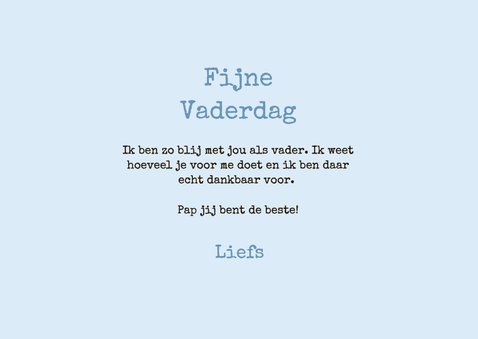 Schattige vaderdagkaart papa zoals jou is er maar eendje 3