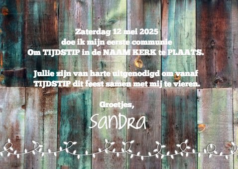 Sfeervolle houten kaart -isf 3