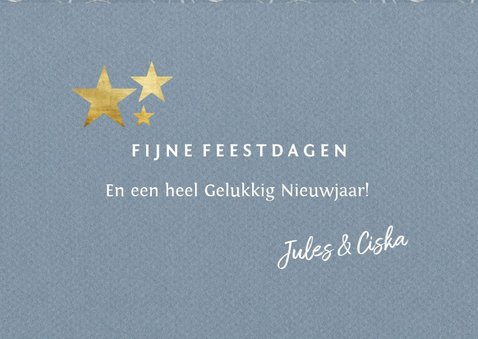 Sfeervolle kerstkaart met 1 foto 3