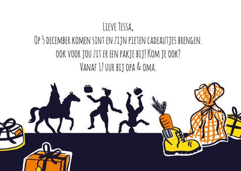 Sinterklaas uitnodiging pakjesavond 3