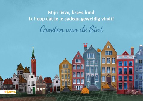 Sinterklaaskaart 'Groeten uit ...’ (vervangende plaatsnaam) 3