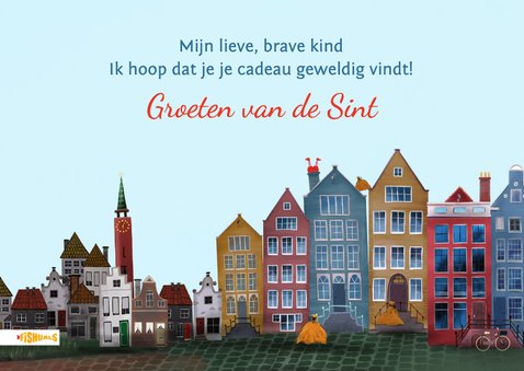 Sinterklaaskaart 'Groeten uit ...’ (vervangende plaatsnaam) 3