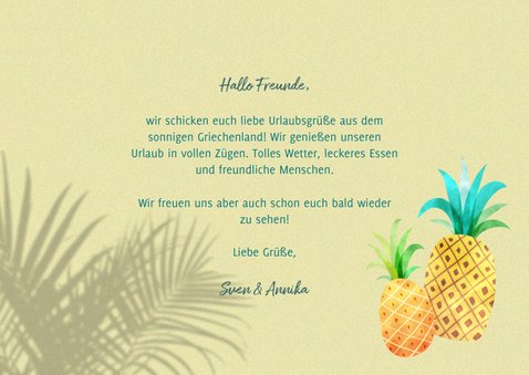 Sommerliche Urlaubskarte mit drei Fotos 3