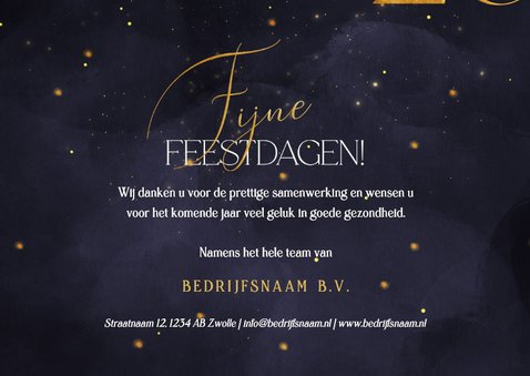 Sprankelende kerstkaart 2026 met foto en logo 3