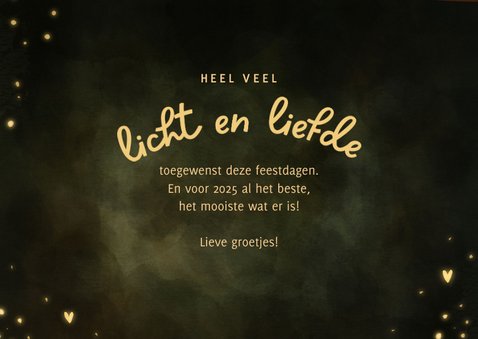 Sprankelende kerstkaart vogeltje licht en liefde voor 2025 3