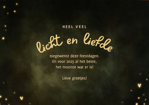 Sprankelende nieuwjaarskaart vogeltje licht en liefde 3