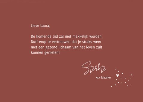 Sterkte Durf te vertrouwen dat het goed zal komen 3