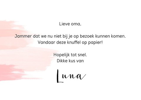 Sterkte kaart een lieve knuffel op papier waterverf 3