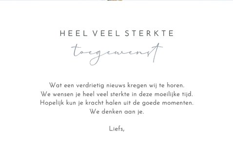 Sterkte kaart met natuurfoto van plantje in de sneeuw 3