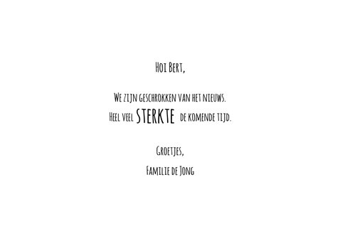 Sterkte kaartje met tekst wat een rot bericht 3
