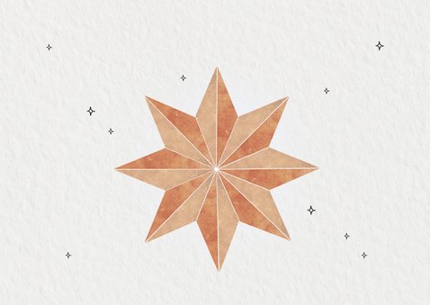 Sterktekaart lichtpuntjes met sterren papierlook 2