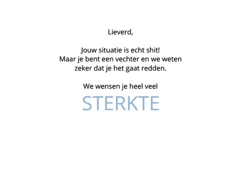Sterktekaart moedig mens this says it all 3
