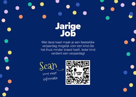 Stichting Jarige Job eigen foto hoedje en confetti 2