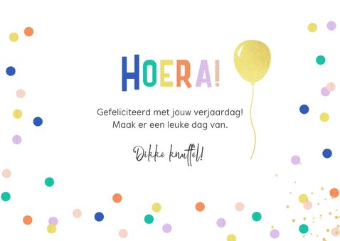 Stichting Jarige Job - HOERA ballonnen en confetti 3