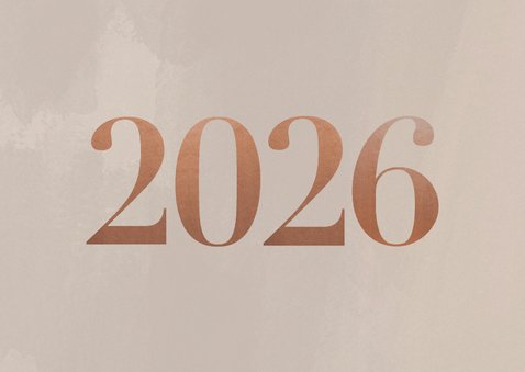 Stijlvol en zakelijk 2026 nieuwjaarskaart met foto's 2