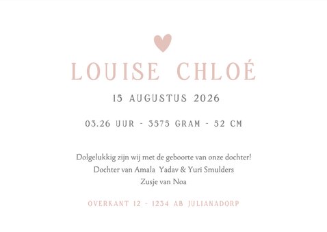 Stijlvol geboortekaartje grote foto 3