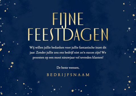 Stijlvol kerstkaartje zakelijk bedankt sterrenhemel neon 3