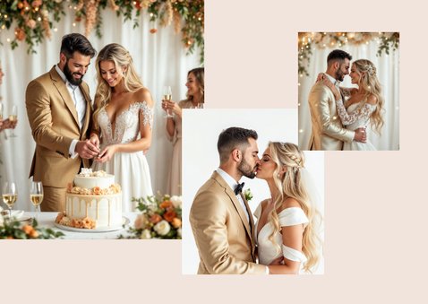 Stijlvol minimalistisch bedankkaart romantisch hartje koper 2