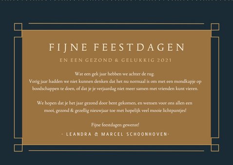 Stijlvolle art-deco kerstkaart met 3 eigen foto's 3