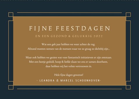 Stijlvolle art-deco kerstkaart met 3 eigen foto's 3