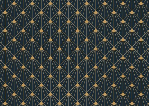 Stijlvolle art-deco kerstkaart met 3 eigen foto's Achterkant