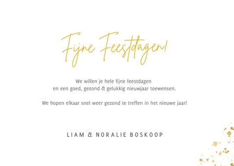 Stijlvolle donkergroene kerstkaart met kerstboom en foto 3