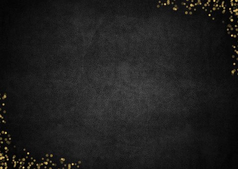 Stijlvolle fotocollage kerstkaart gouden 'merry christmas!' Achterkant
