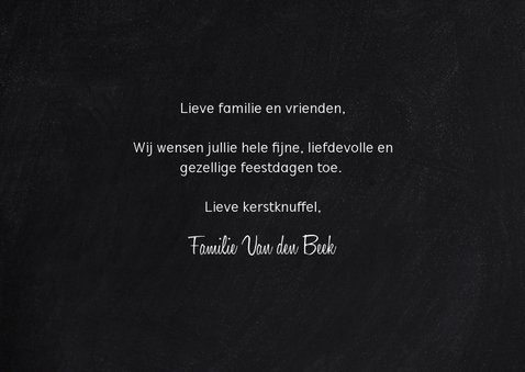 Stijlvolle fotocollage kerstkaart met zwart/wit foto's 3