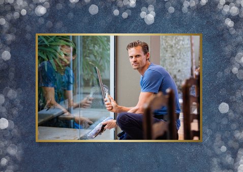 Stijlvolle fotocollage zakelijke kerstkaart met 3 foto's 2