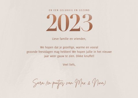 Stijlvolle fotokaart kerst groot 2023 en fotocollage 3