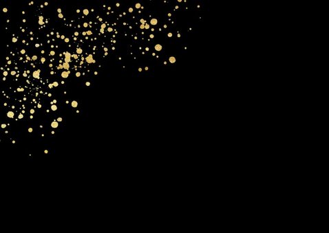 Stijlvolle fotokaart met gouden confetti en typografie 2