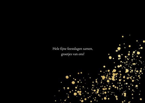 Stijlvolle fotokaart met gouden confetti en typografie 3
