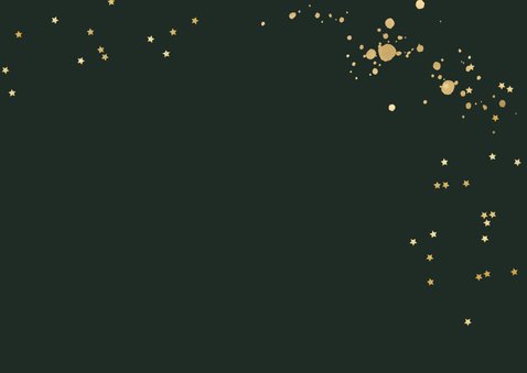 Stijlvolle kerstkaart botanische planten snoeischaar goud Achterkant
