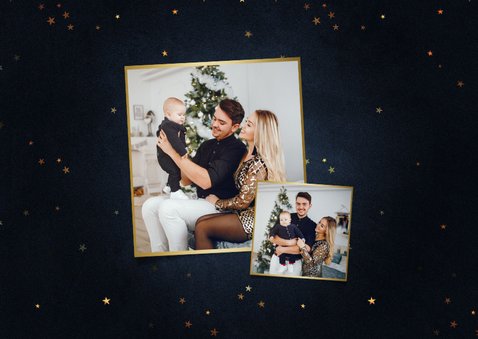 Stijlvolle kerstkaart fijne feestdagen gouden 2021 2