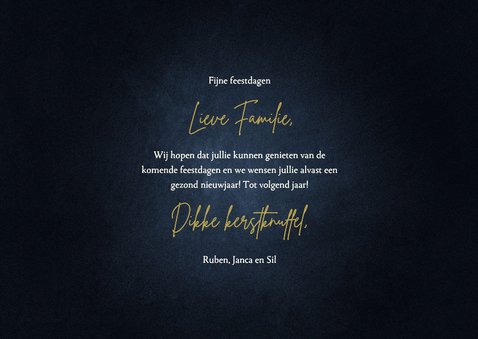 Stijlvolle kerstkaart fijne feestdagen gouden 2027 3
