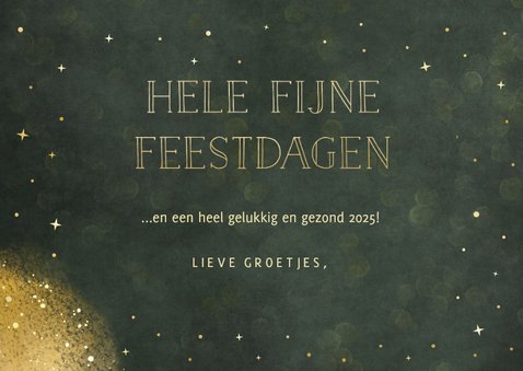 Stijlvolle kerstkaart fijne feestdagen sterren en foto's 3