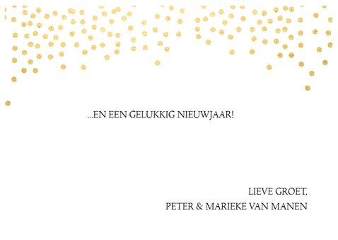 Stijlvolle kerstkaart goud 3