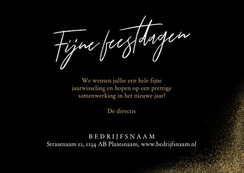 Stijlvolle kerstkaart met gouden 2023 en sterren 3