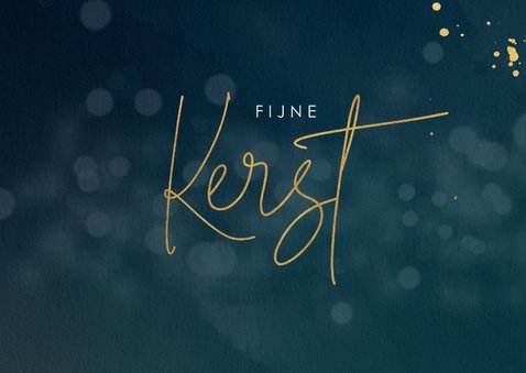 Stijlvolle kerstkaart met gouden tekst 2