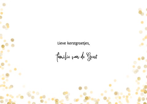 Stijlvolle kerstkaart met zwart witte fotocollage 3