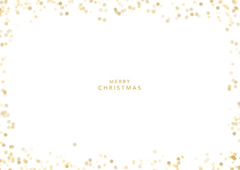 Stijlvolle kerstkaart met zwart witte fotocollage Achterkant
