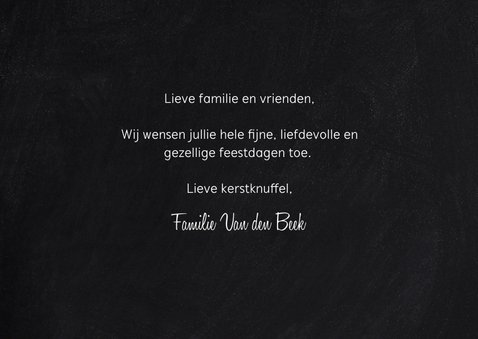 Stijlvolle kerstkaart met zwart/wit fotocollage 3