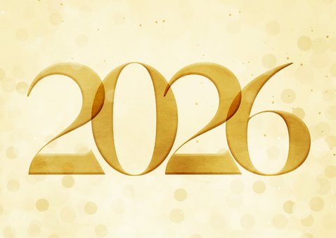 Stijlvolle kerstkaart zakelijk gouden 2026 2