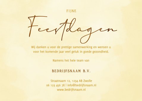 Stijlvolle kerstkaart zakelijk gouden 2026 3