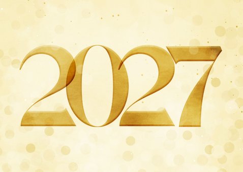Stijlvolle kerstkaart zakelijk gouden 2027 2