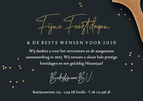 Stijlvolle kerstkaart zakelijk schildersbedrijf goud foto 3