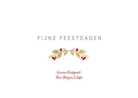 Stijlvolle klassieke kerstkaart foto krans 3