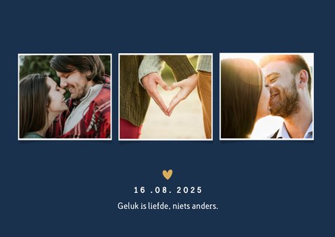 Stijlvolle liggende minimalistische Save the Date kaart  2