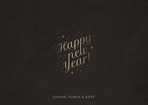 Stijlvolle nieuwjaarskaart foto 'Happy New Year' fonkels 3